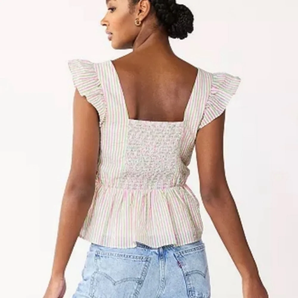 NWT Draper James Flutter Sleeve Top. Large - Picture 2 of 9